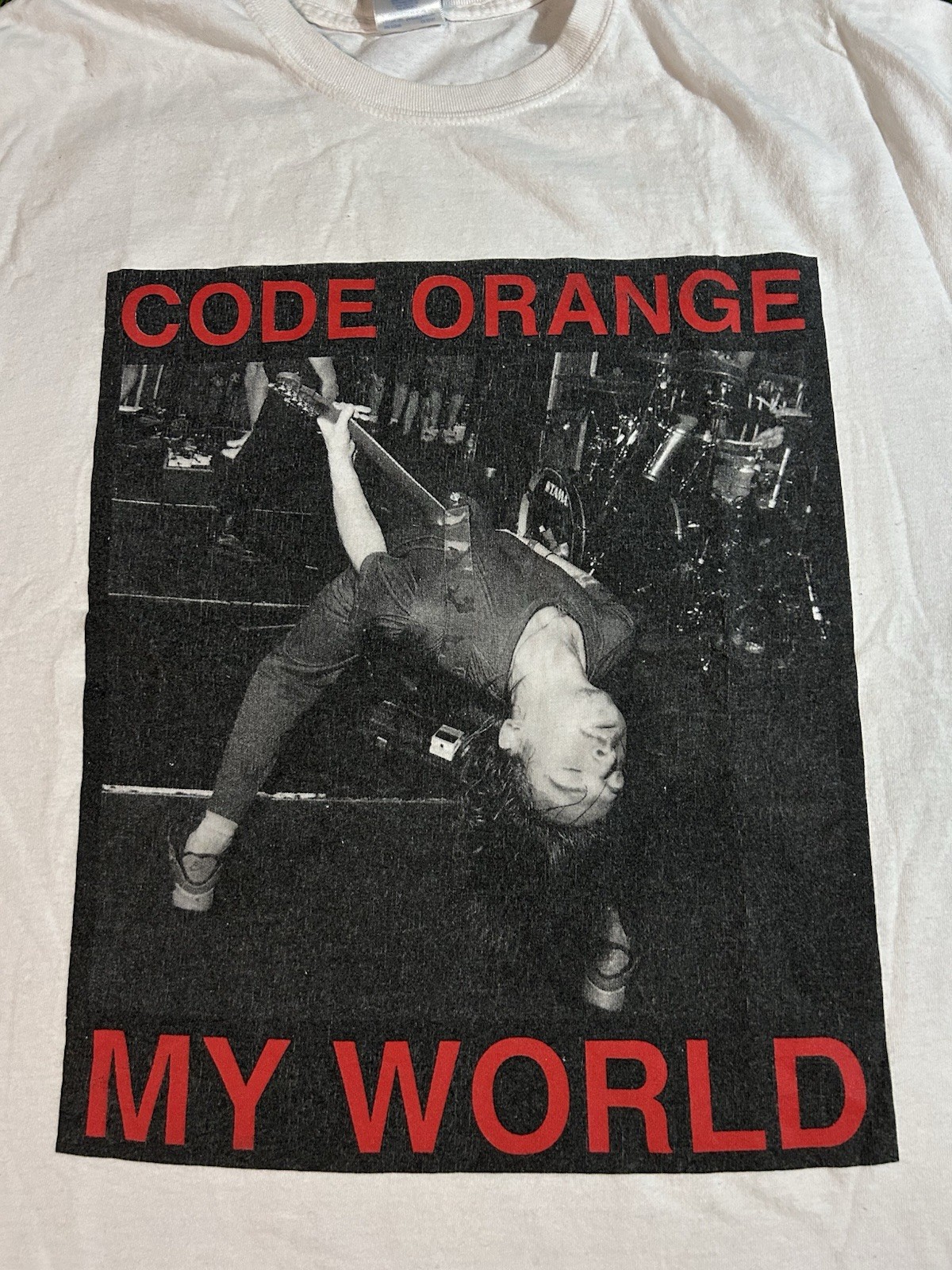 CODE ORANGE MY WORLD T SHIRT LARGE DEATHWISH INC CODE ORANGE KIDS WHITE