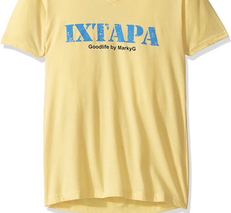 Goodlife by Marky G – Ixtapa -￼ Graphic Men – T-shirt- Banana Cream – Large