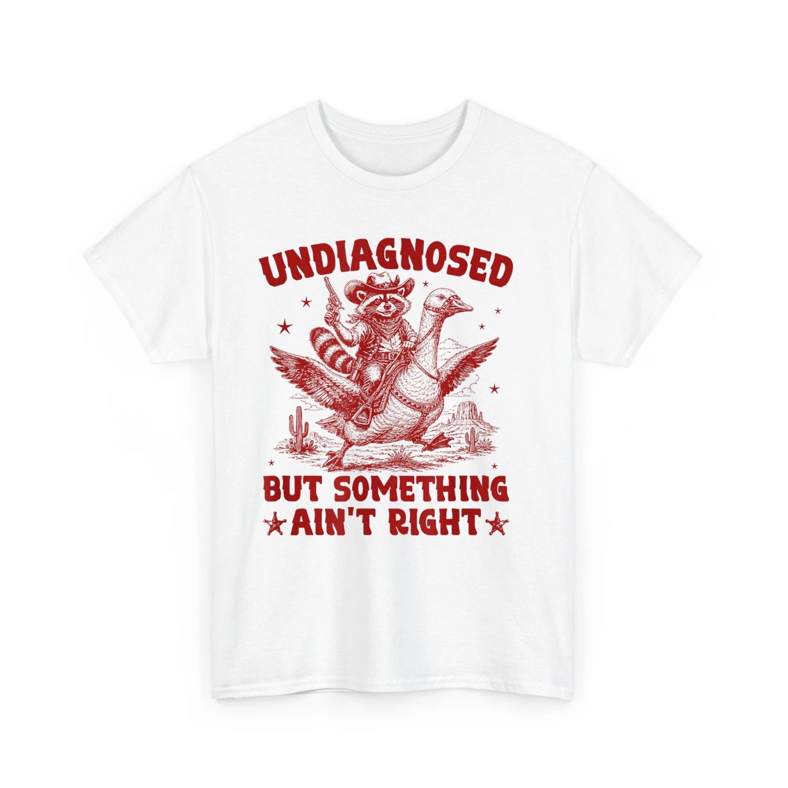 Undiagnosed But Something Ain&rsquo;t Right Funny Raccoon Chicken Unisex T-Shirt