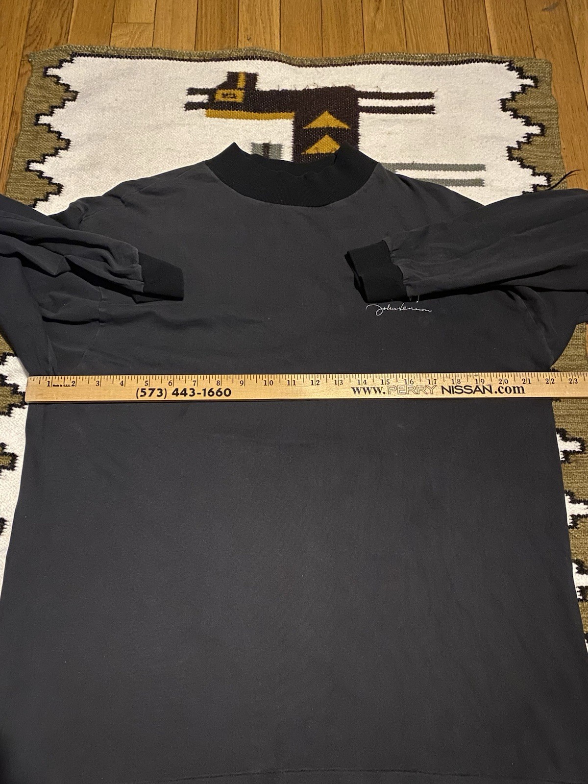 Vtg 90s Leggoons Brand John Lennon Imagine Long Sleeve Shirt Distressed Faded