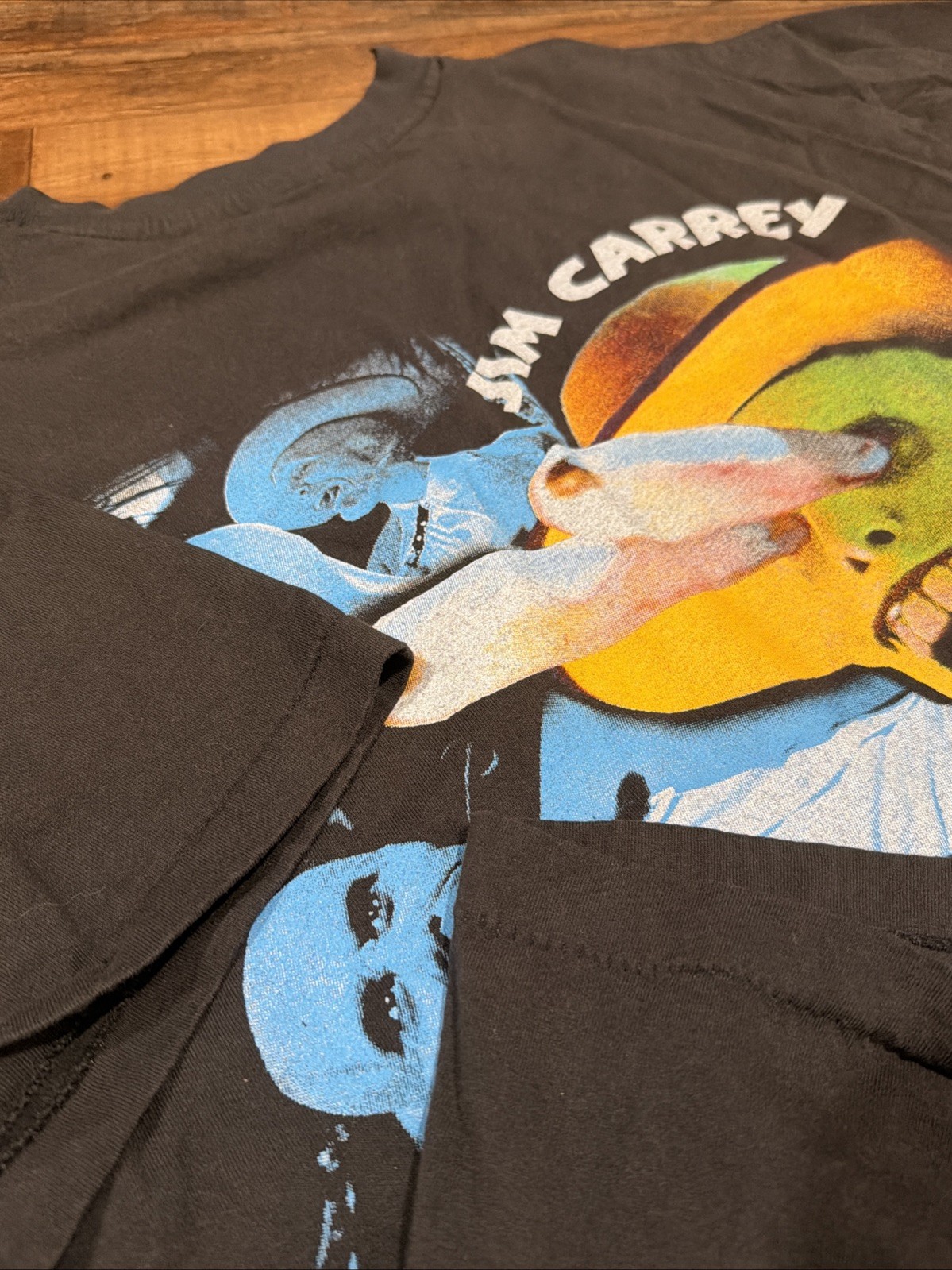 The Mask AOP T Shirt Jim Carrey Movie Modern Reprint AOP All Over Print Sz XL
