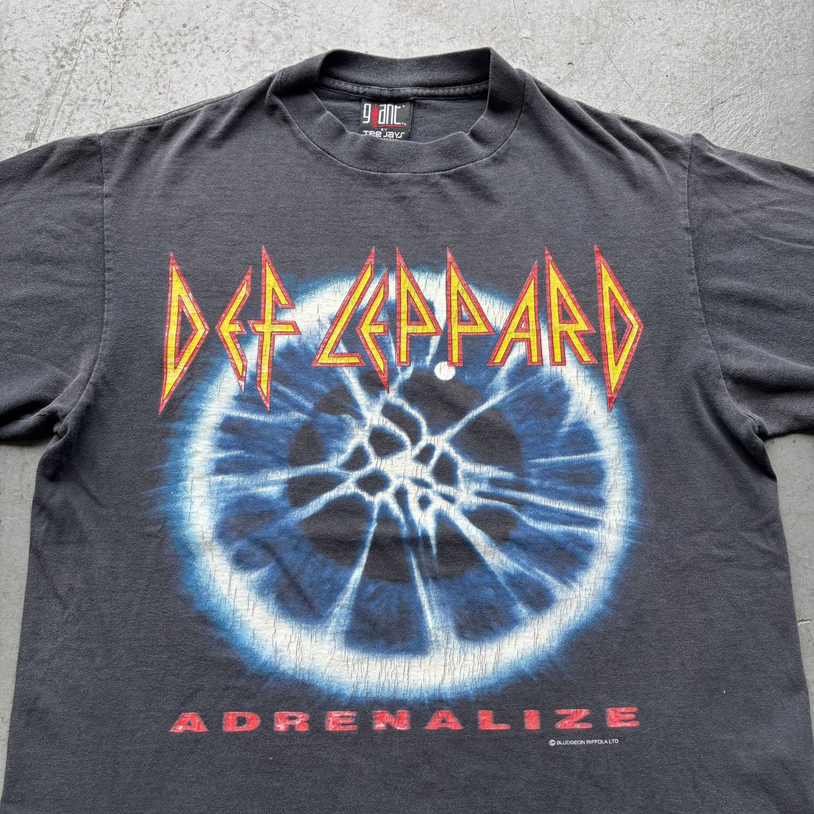 Vintage Def Leppard Adrenalize Shirt Mens XL Black 1992 Single Stitch Faded 90s