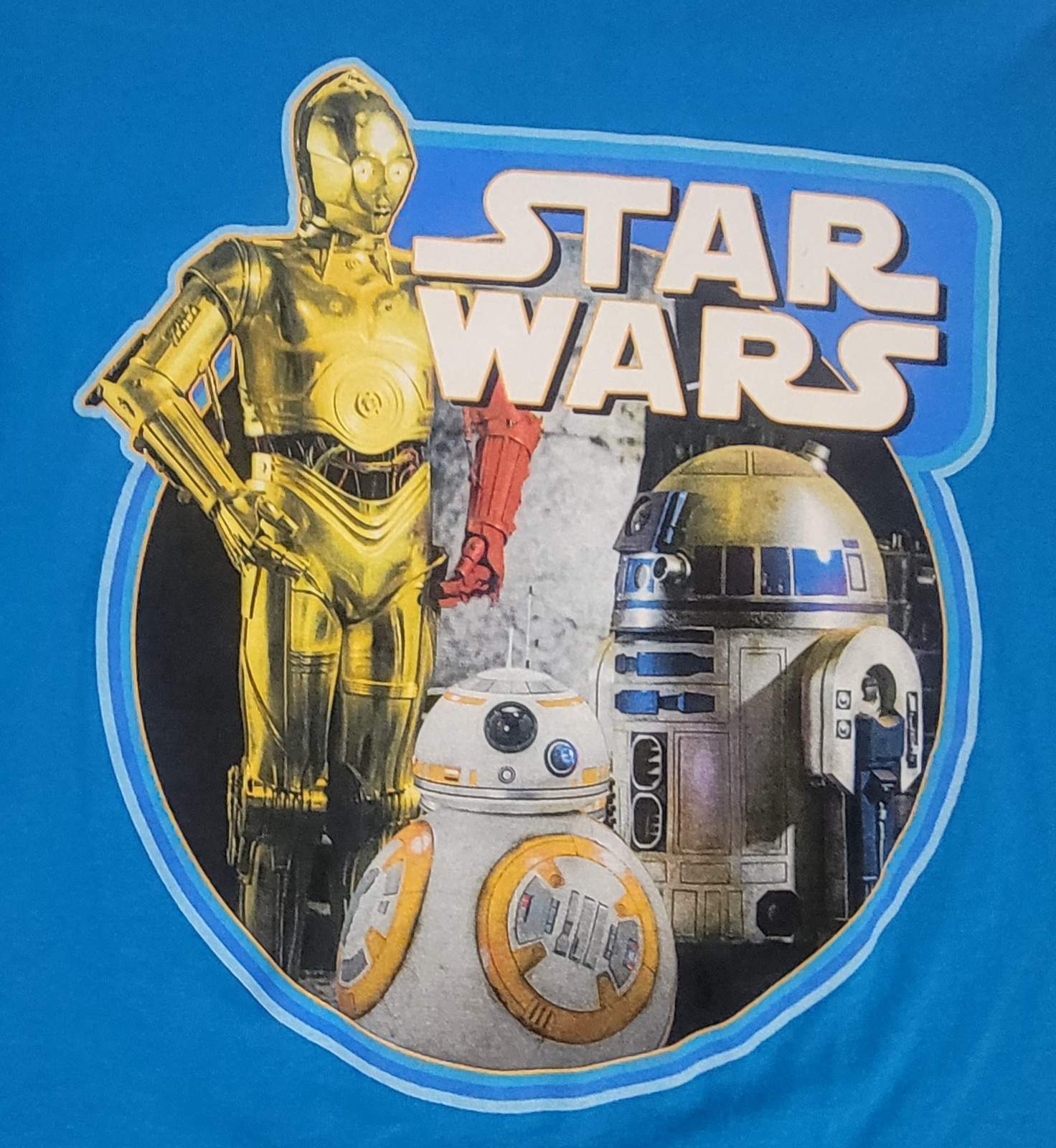 Star Wars Mens Medium R2D2 Blue Graphic T Shirt
