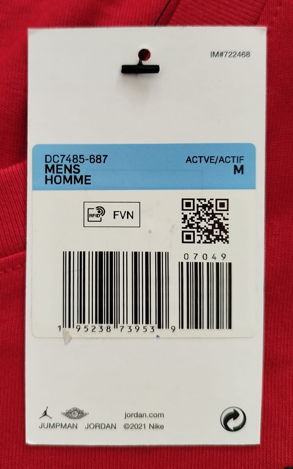 Jordan Jumpman Men&rsquo;s Short-Sleeve T-Shirt RED DC7485-687 Multi Size Brand New