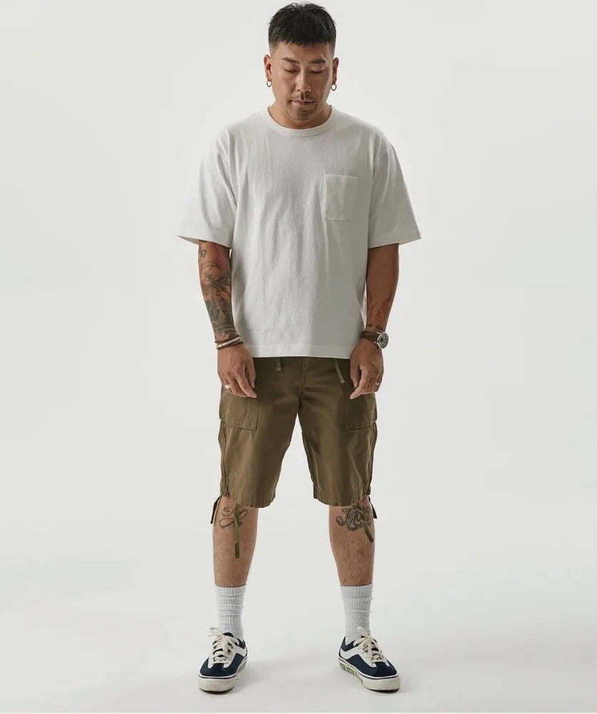 Men’s 100% Cotton Bronson Non Stock Mfg. Co. Classic Pocket T-Shirt White M