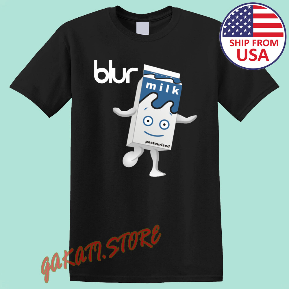 BLUR MILK COFFEE AND TV DISTRESSED Men&rsquo;s Black T-Shirt Size S-5XL