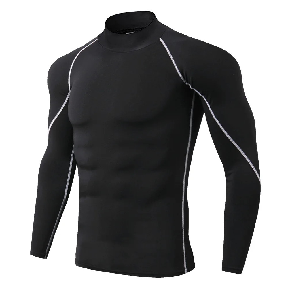 Men Compression Sport T-Shirt Quick Dry Fitness Running Gym Tight Long Sleeve 28