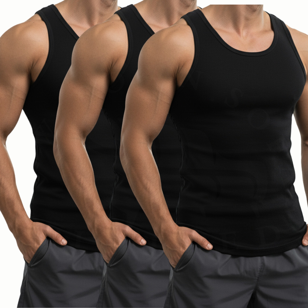 1-12 PCS MENS VESTS 100% COTTON TANK TOP SUMMER TRAINING GYM TOPS PLAIN S-2XL