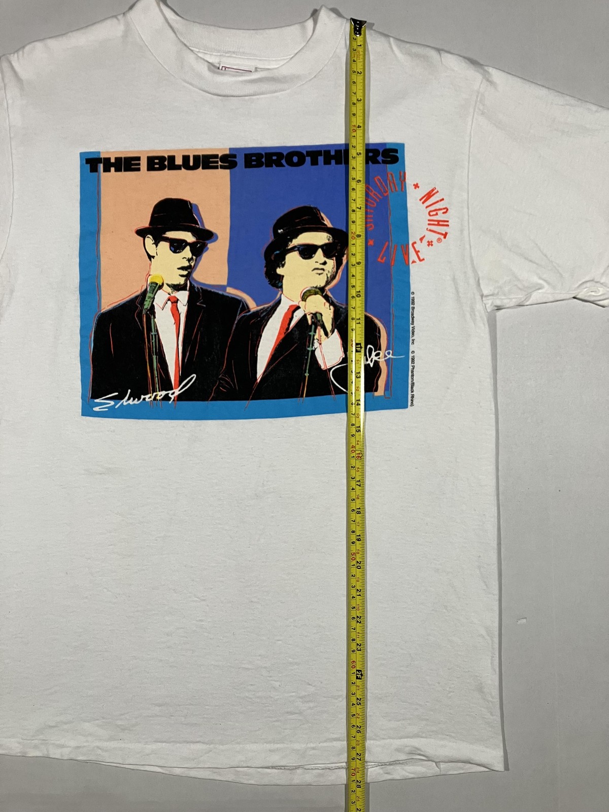 Vintage Blues Brothers Shirt Mens Large White SNL Saturday Night Live 90s Tee