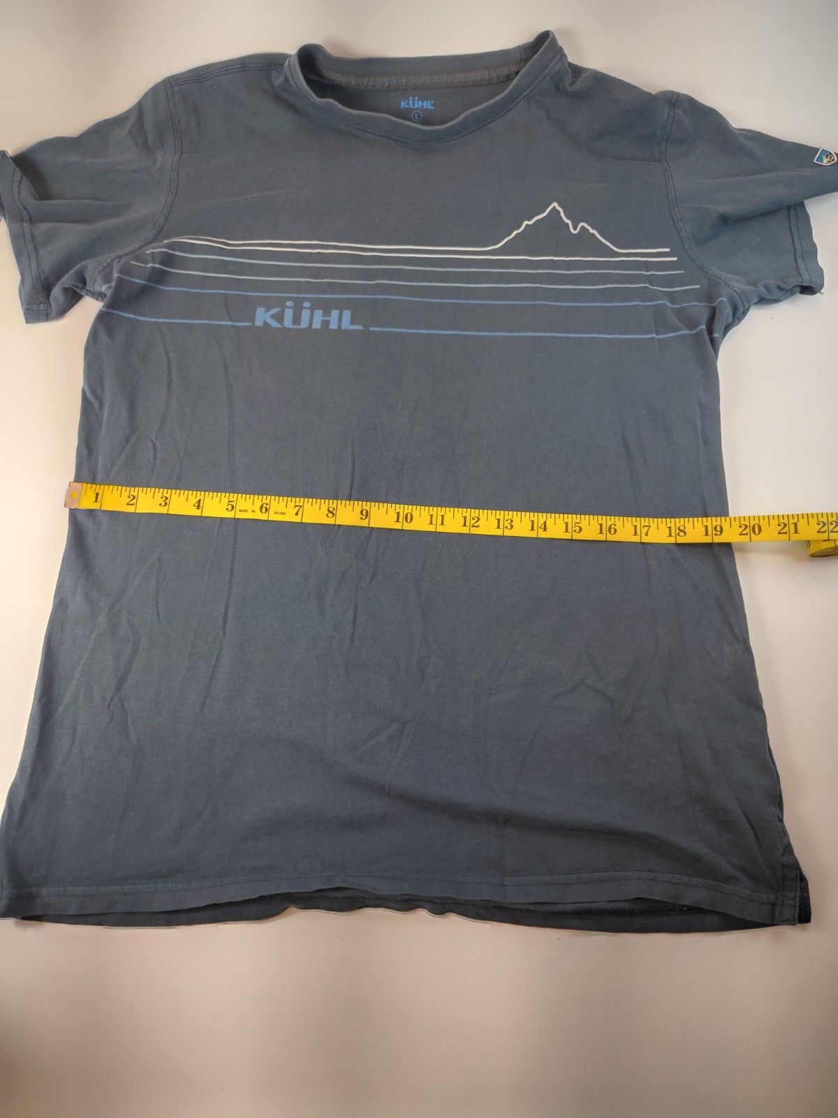 Kuhl Blue Logo Mens Navy Blue Graphic T-shirt Mens Large