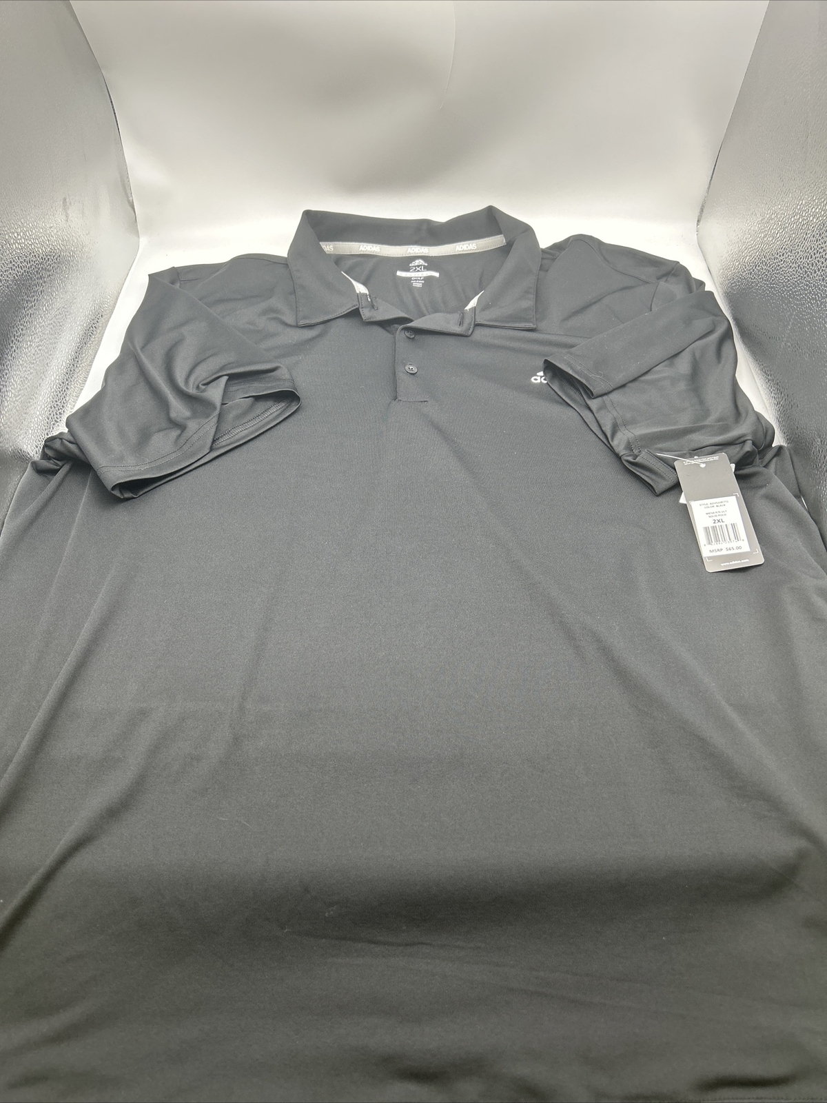 Adidas Golf Polo Shirt Men’s Size 2XL ADVS20R772 Polo UPF 50 Black