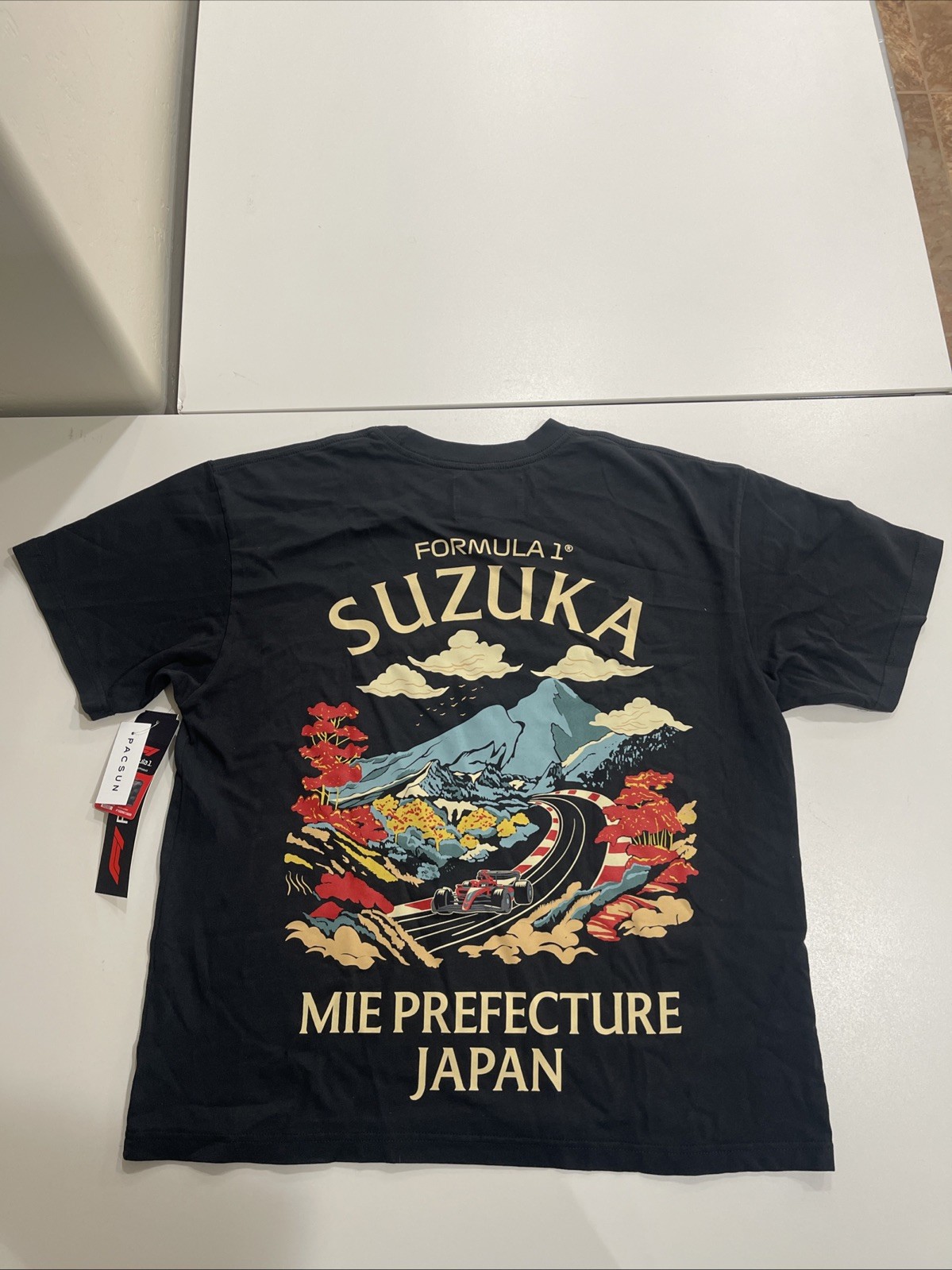 Pacsun Formula 1 Speed Oversized SS T-shirt Black Size M