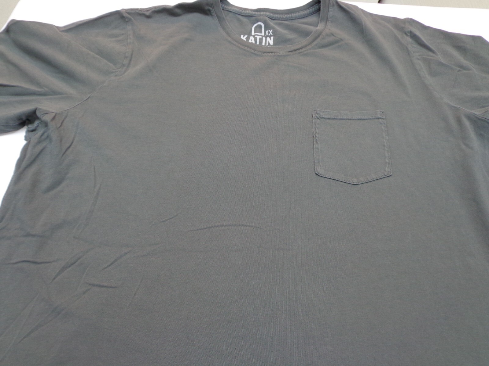 Katin Solid Gray Chest Pocket T Shirt Size 2XL