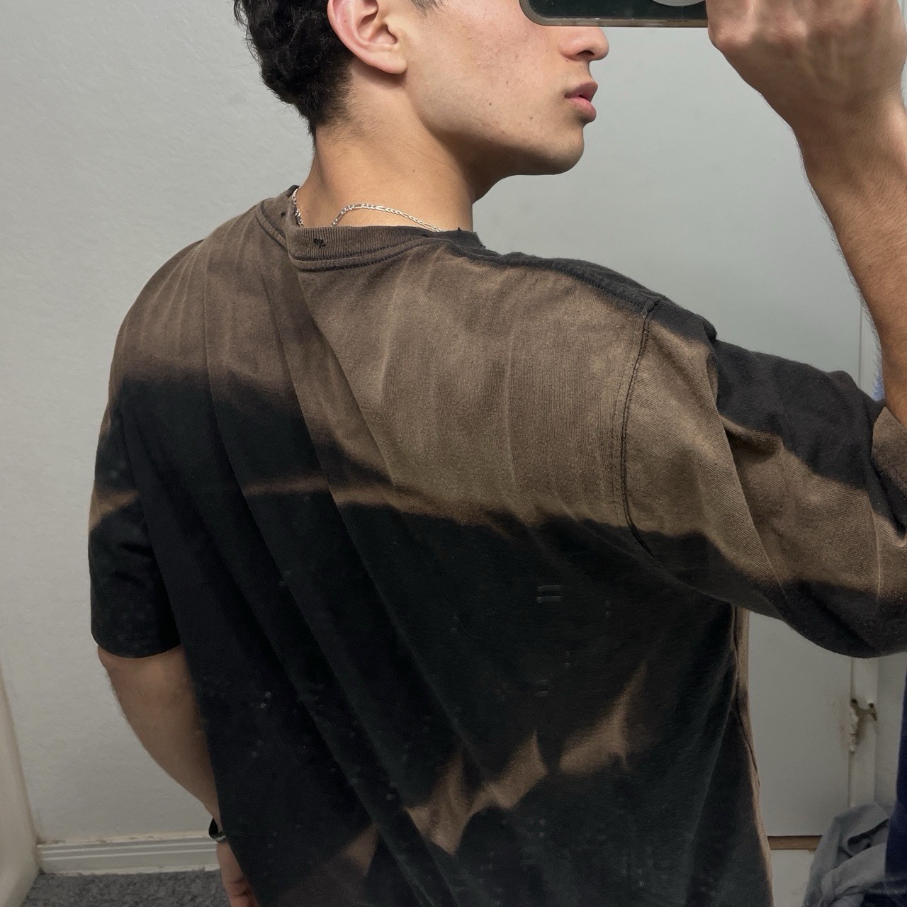 Sun faded & Distressed Carhartt Black Tee shirt (no pocket)