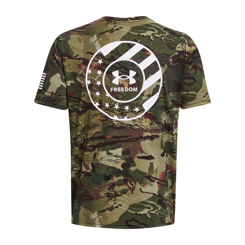 Under Armour 1377057 Men&rsquo;s UA Freedom Camo T-Shirt, Forest All Season Camo Small