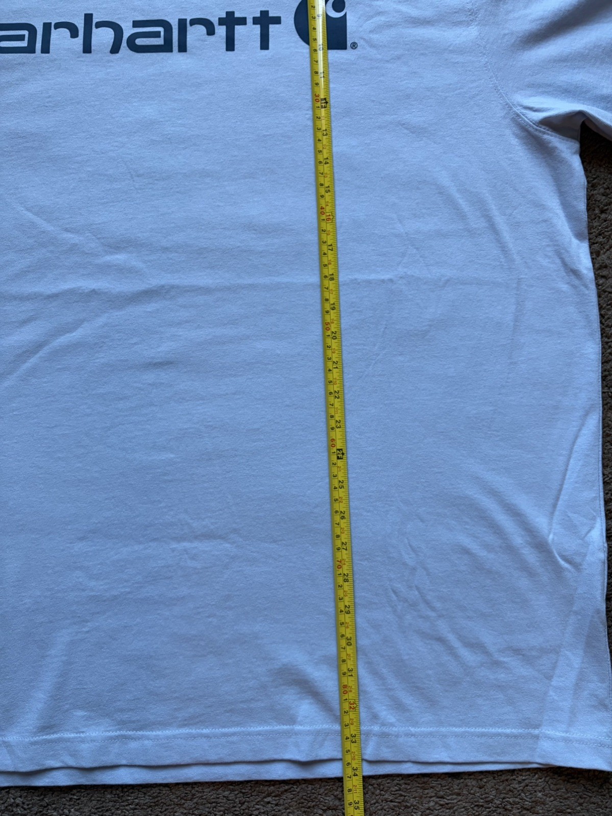 Carhartt Loose Fit Heavyweight Short-Sleeve Logo Blue TShirt Adult Size XXL 2XL