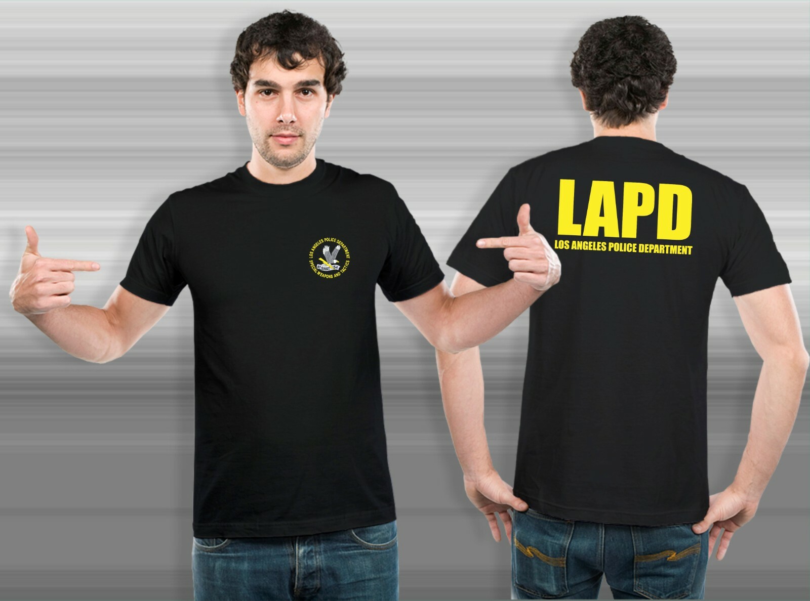 LAPD LOS ANGELES POLICE LOGO T-SHIRT USA SIZE S M L XL 2XL 3XL