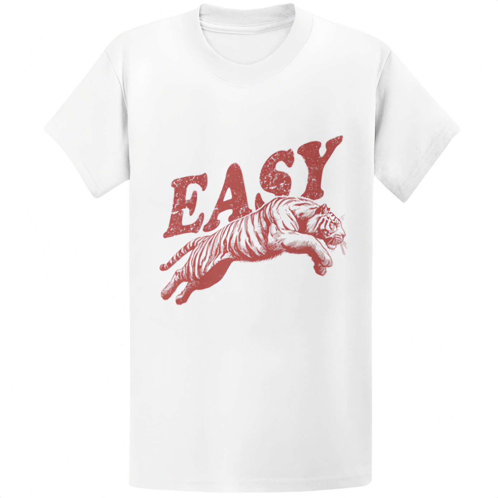 Gildan 5000 Easy Tiger Retro Boho T-Shirt – Trendy Aesthetic Indie Gift Tee