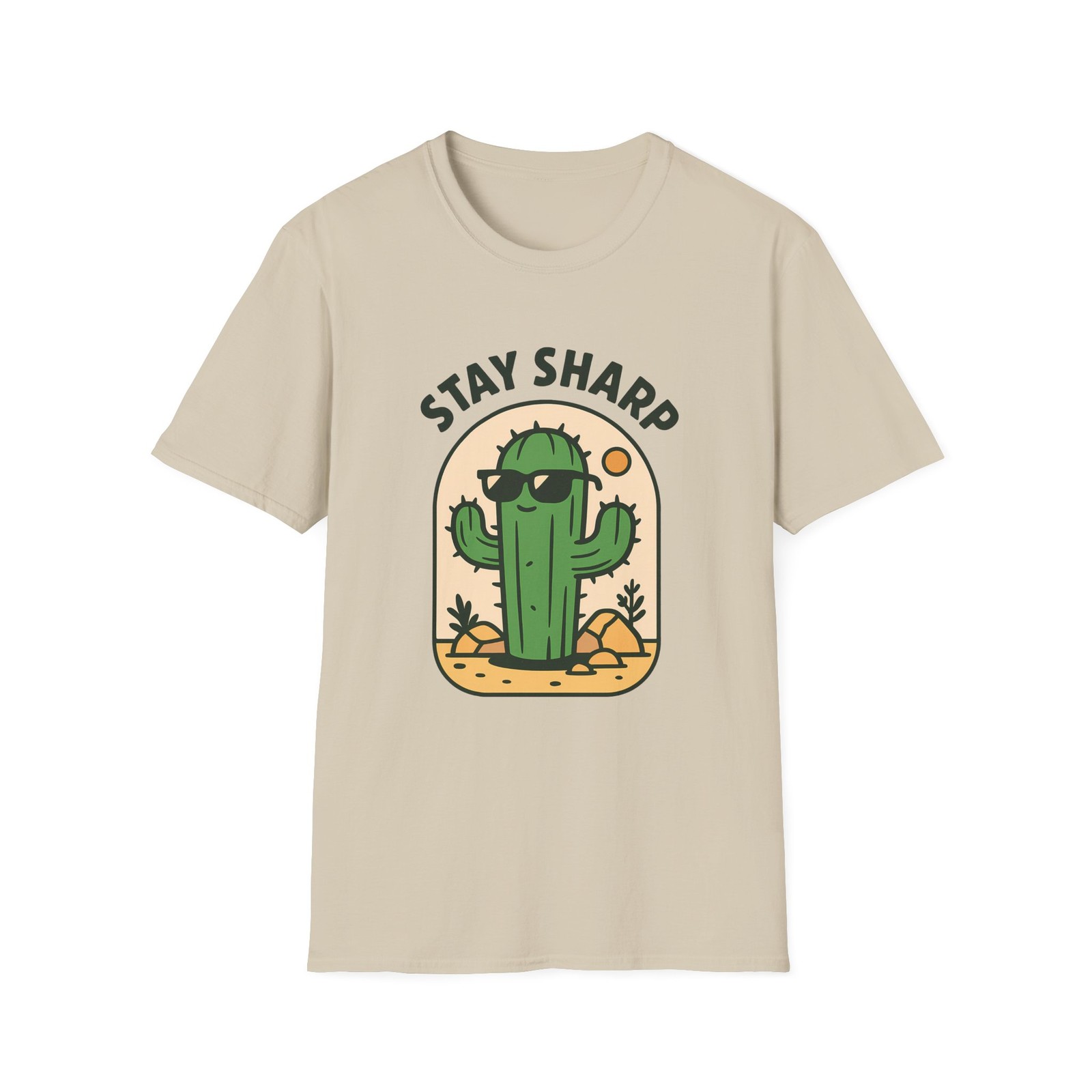 Unisex Softstyle T-Shirt Cool Cactus Sunglasses Desert Retro Summer Graphic