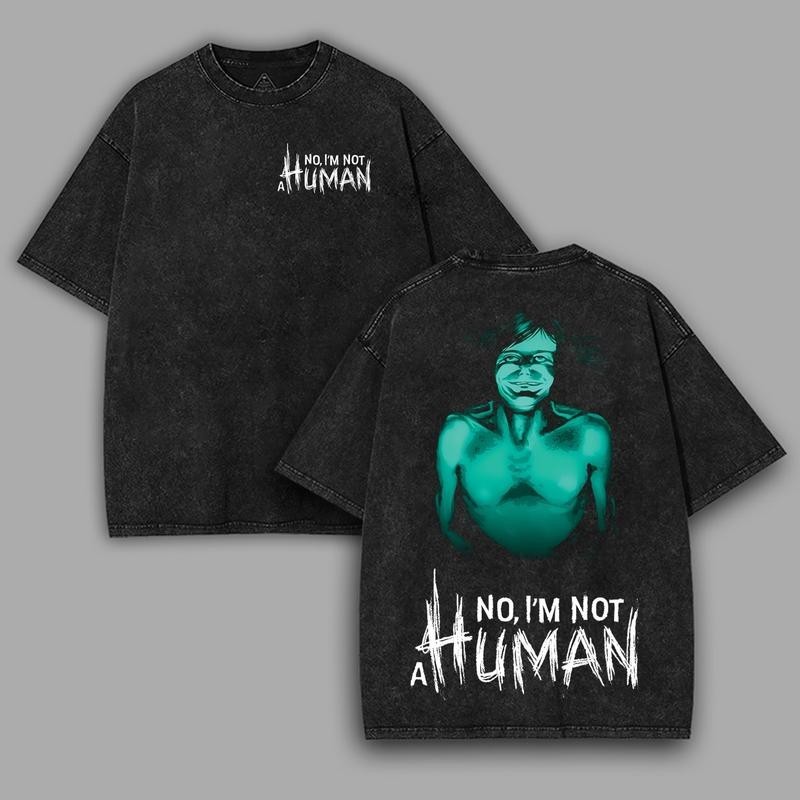 No I&rsquo;m not a Human horror Game Double Printed Vintage Tee Unisex