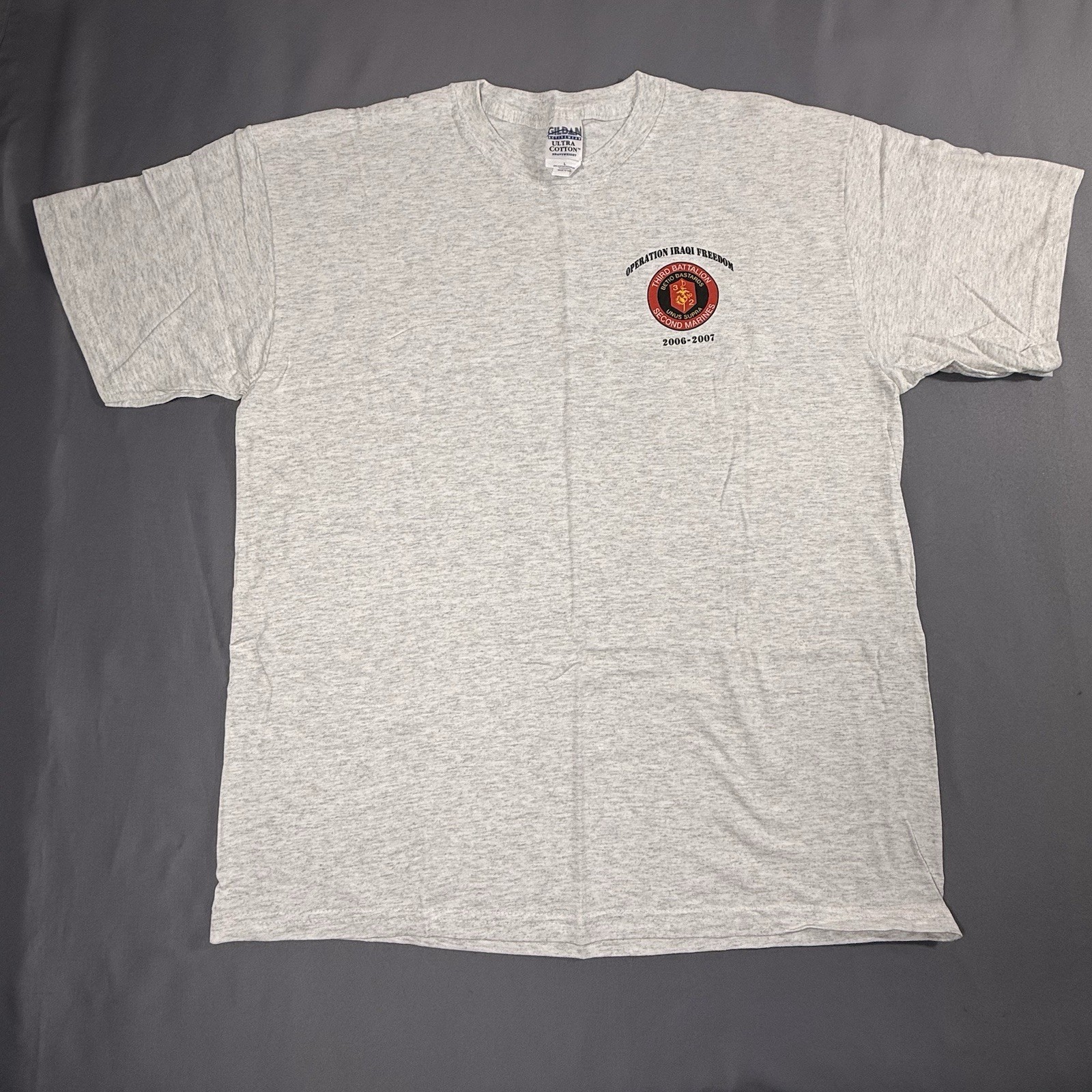 US MARINE CORPS USMC 3rd BATTALION 2d MARINES T-Shirt OIF Welcome Home 2006-07
