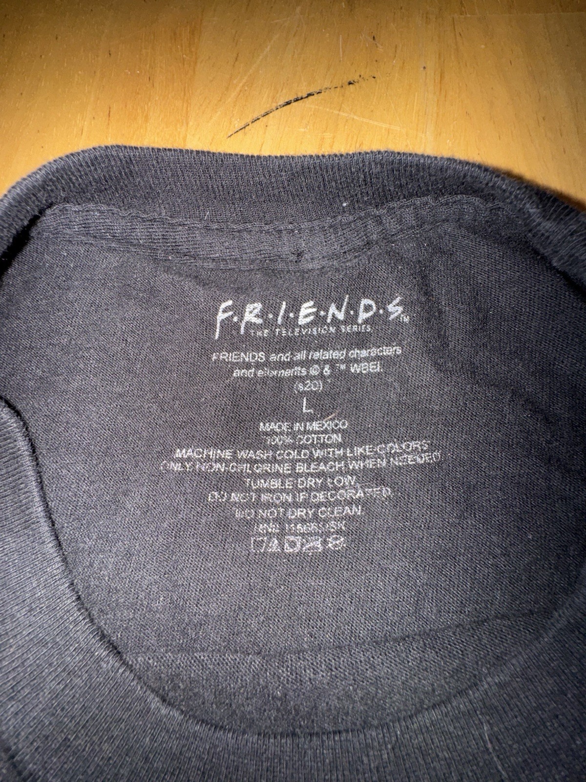 FRIENDS Central Perk FRIENDS The TV Series Adult Large Black T-Shirt 90s