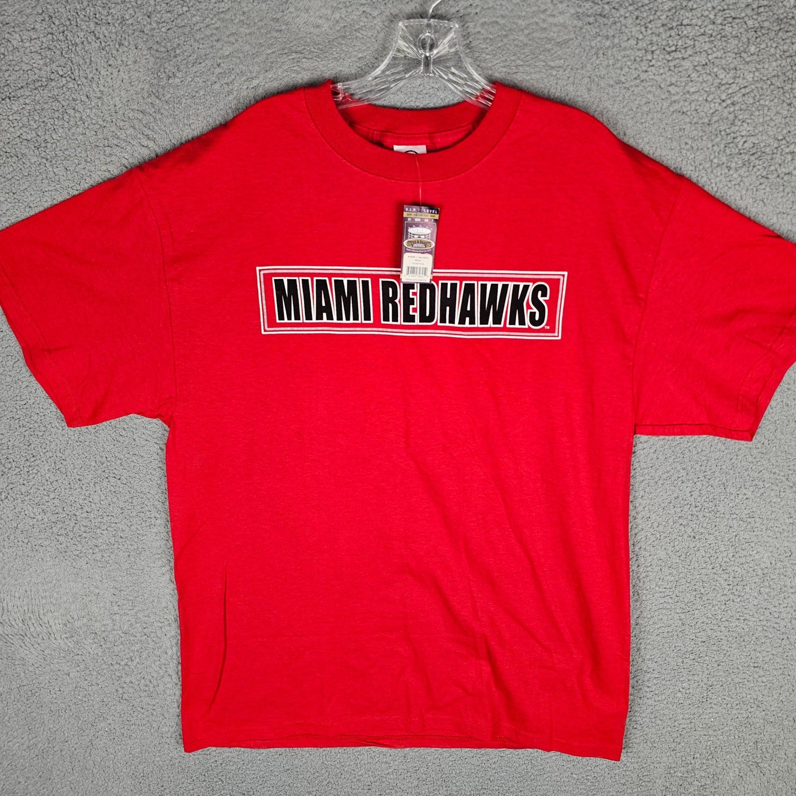 Delta T-Shirt Mens L Red Miami RedHawks Short Sleeve Graphic Tee NCAA Collegiate