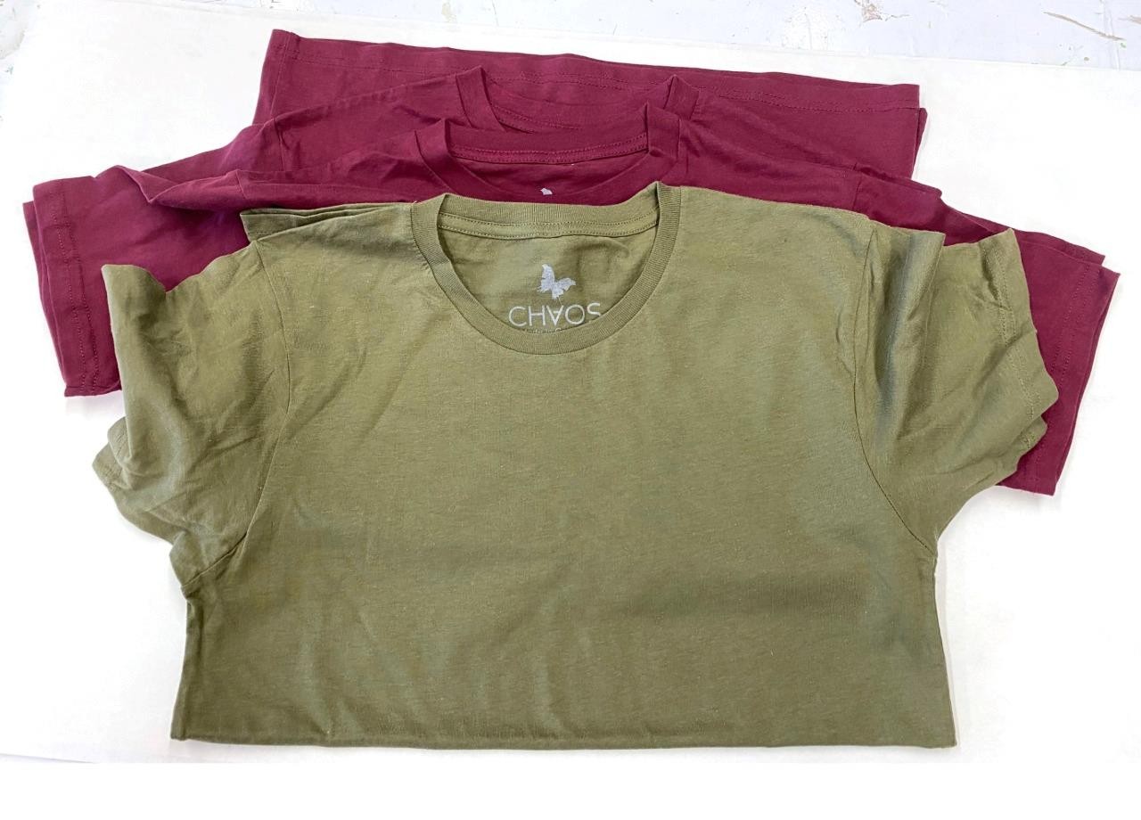 NW Soft Fabric Hight Quality 100% Cotton Short Sleeves Burgundy Green Small 3pcs