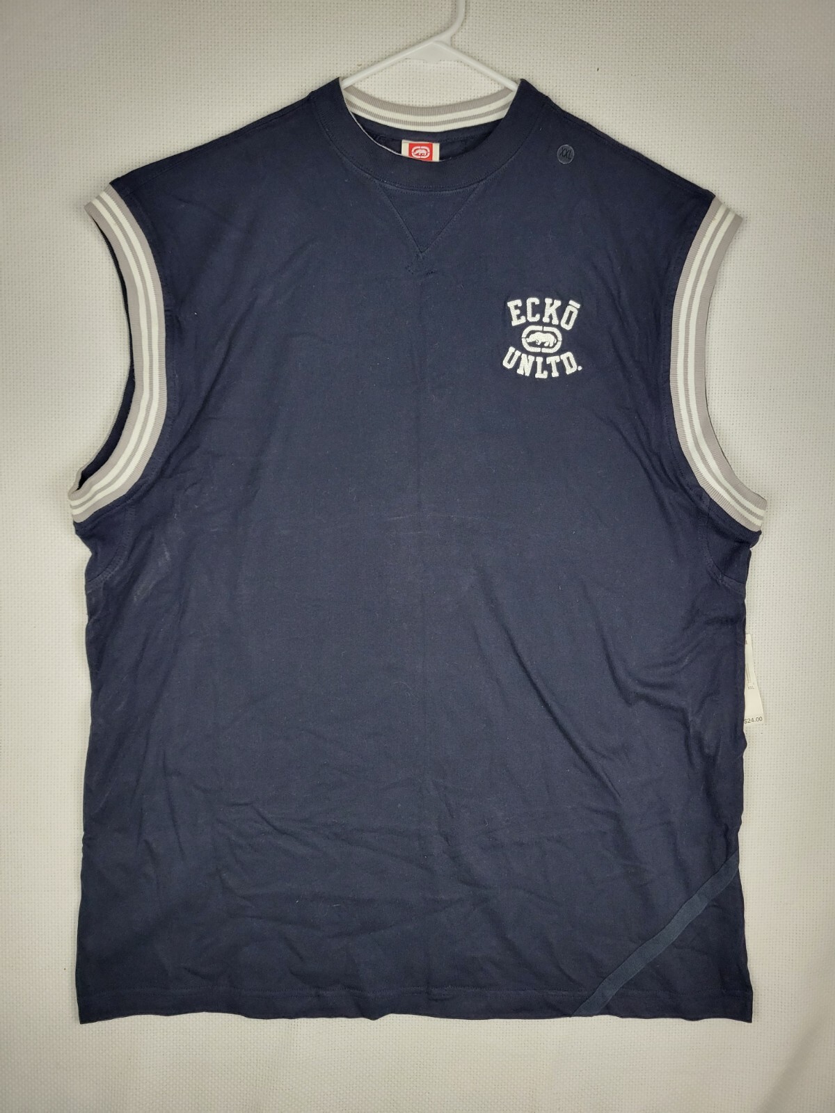 Ecko Unlimited Sleveless Shirt Tank Top, XXL 2XL Dark Navy Blue NOS