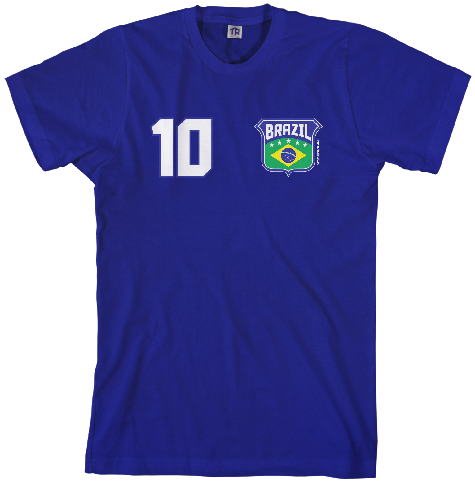 Threadrock Men&rsquo;s Team Brazil Soccer T-shirt Brazilian Football