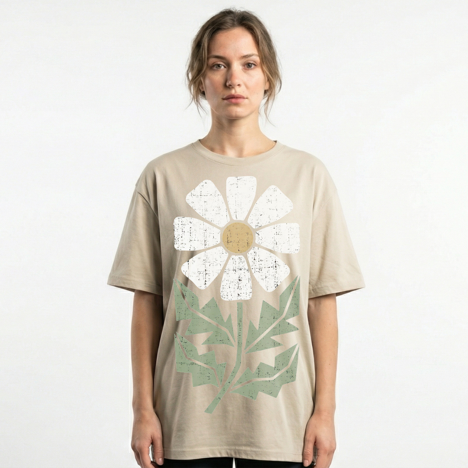 Retro Daisy Flower T-Shirt Boho Botanical Nature Floral Garden Style Tee