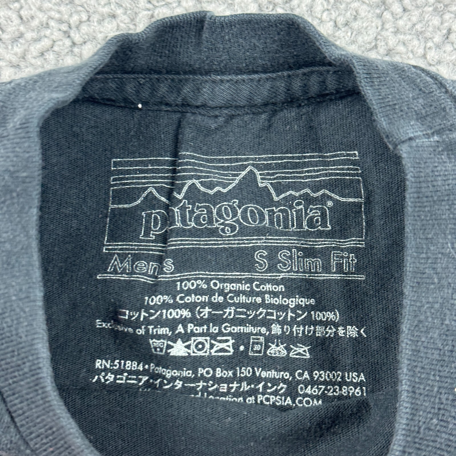 Patagonia Shirt Mens Small Black Lives Simply 100% Organic Cotton Tee Slim Fit