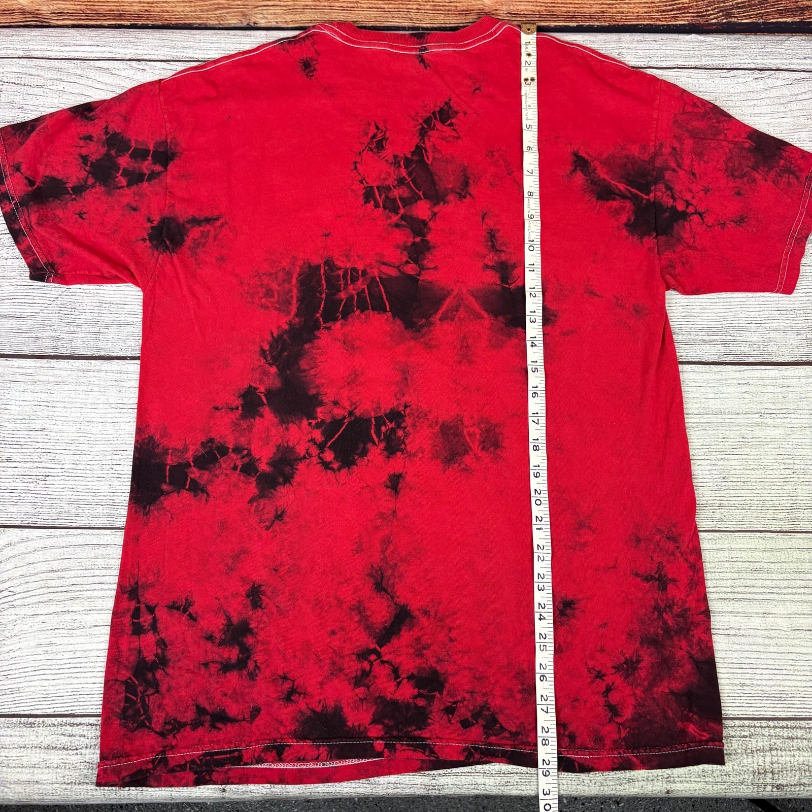 Y2k Green Day Grenade Red & Black Tie Dye T-shirt size Men&rsquo;s Large
