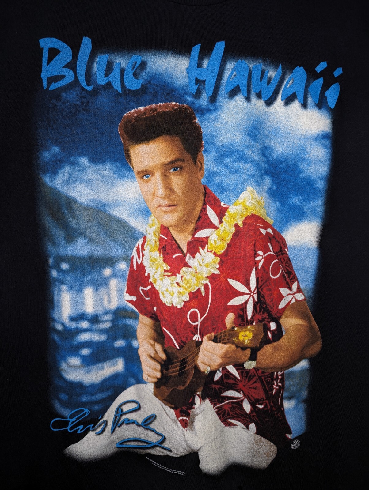 Vintage Elvis Presley Blue Hawaii T Shirt Size XL Mens AAA Movie Film Tee 1998