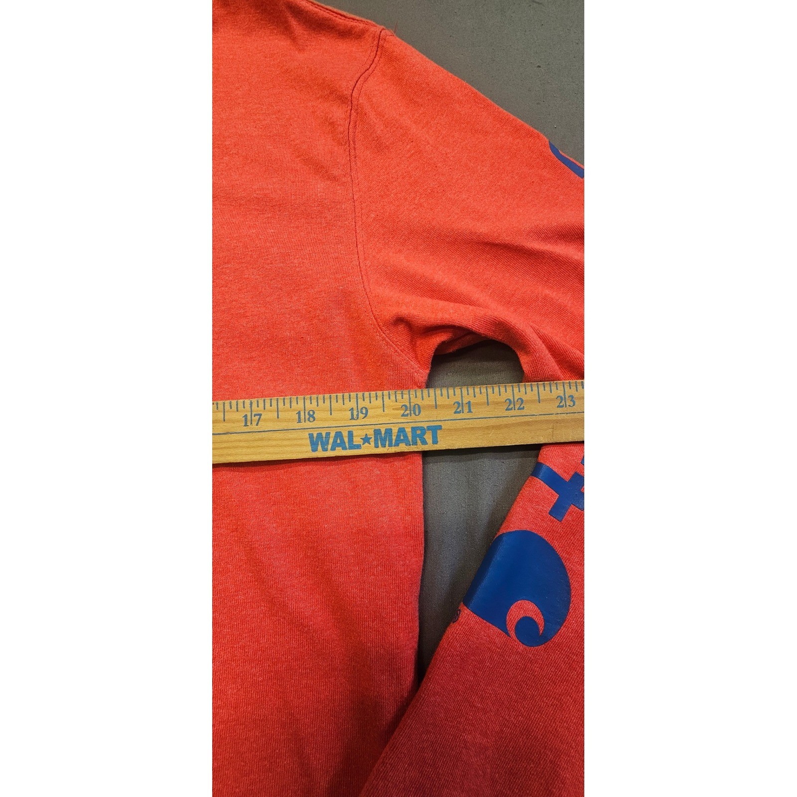 Carhartt Mens K231 Loose Fit Long Sleeve Graphic T-Shirt Orange Small TK0231-M