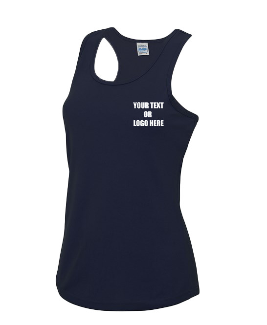 Custom Printed Personalised Your Text AWDis Just Cool Women&rsquo;s Cool Vest Gym Top