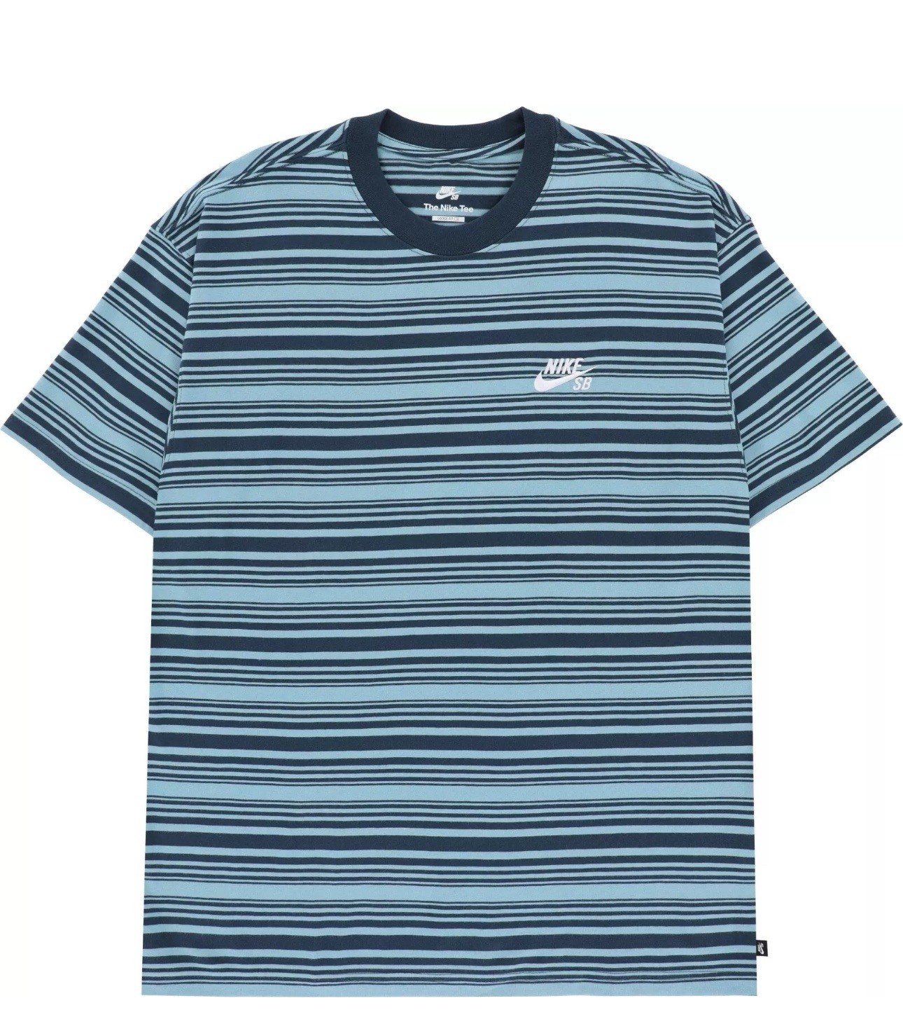 Brand New Mens Nike SB Max90 Skate Stripe T-shirt Denim Turquoise Size L