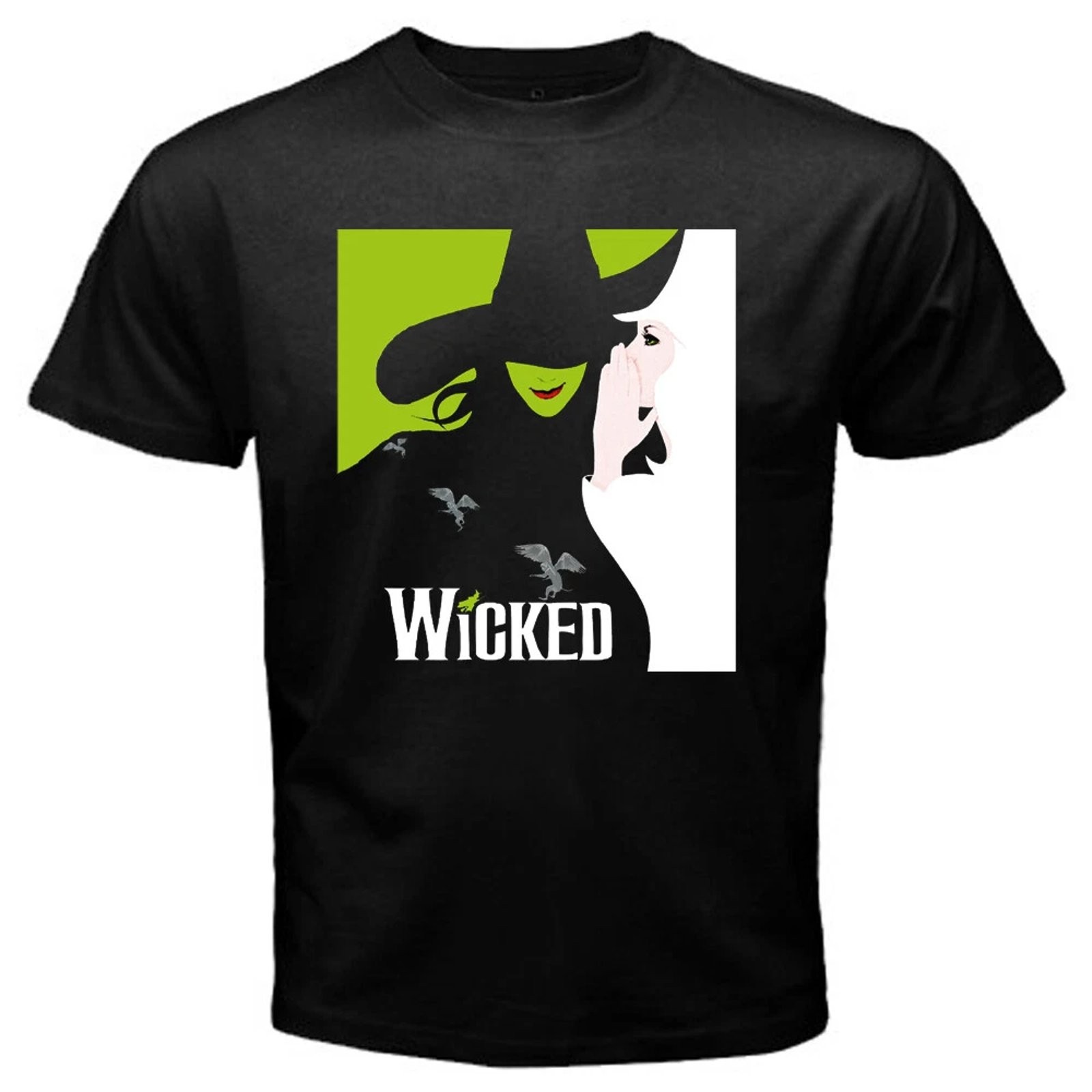 Wicked Broadway Musical Mens Black Graphic Tee Vintage Gift Size S To 4XL