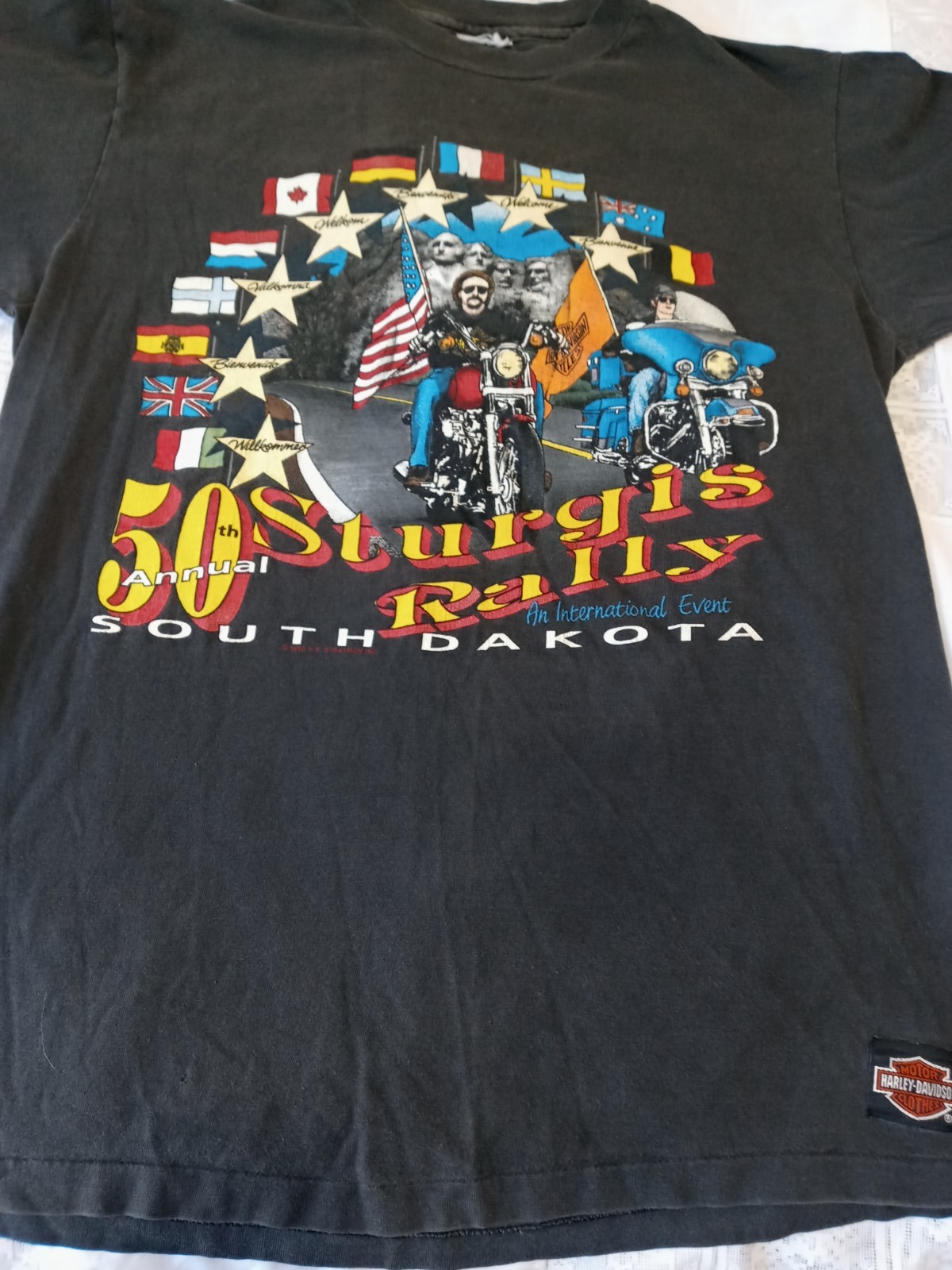 Vintage Harley Davidson Shirt Sturgis 50th Annual International Event Late 80&rsquo;s