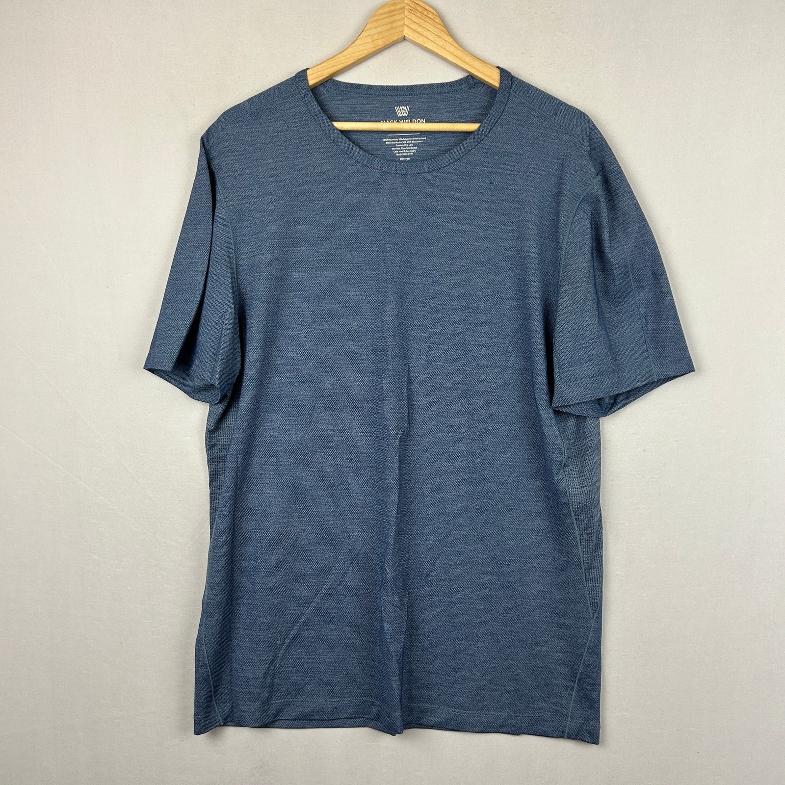 Mack Weldon Airknitx Crew Neck Short Sleeve Shirt Blue Men&rsquo;s Size XL