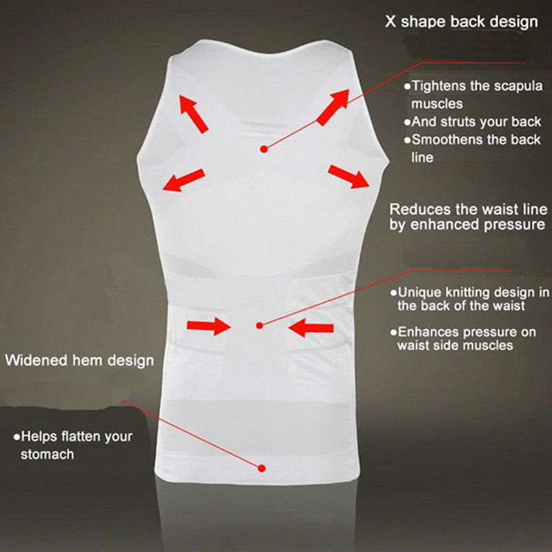 Men Shaper Vest Body Slimming Belly Tummy Compression Underwear Shapewear Shirt