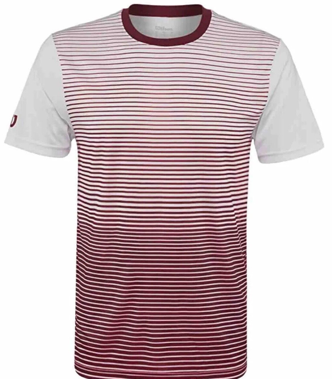 Wilson Men’s stripped T-Shirts,Performance Tee, Team Crew Neck, 6 Colors, Active