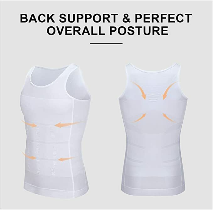 # Men&rsquo;s Body Shaper Slimming Shirt Compression Sauna Vest Elastic Slim Shapewear
