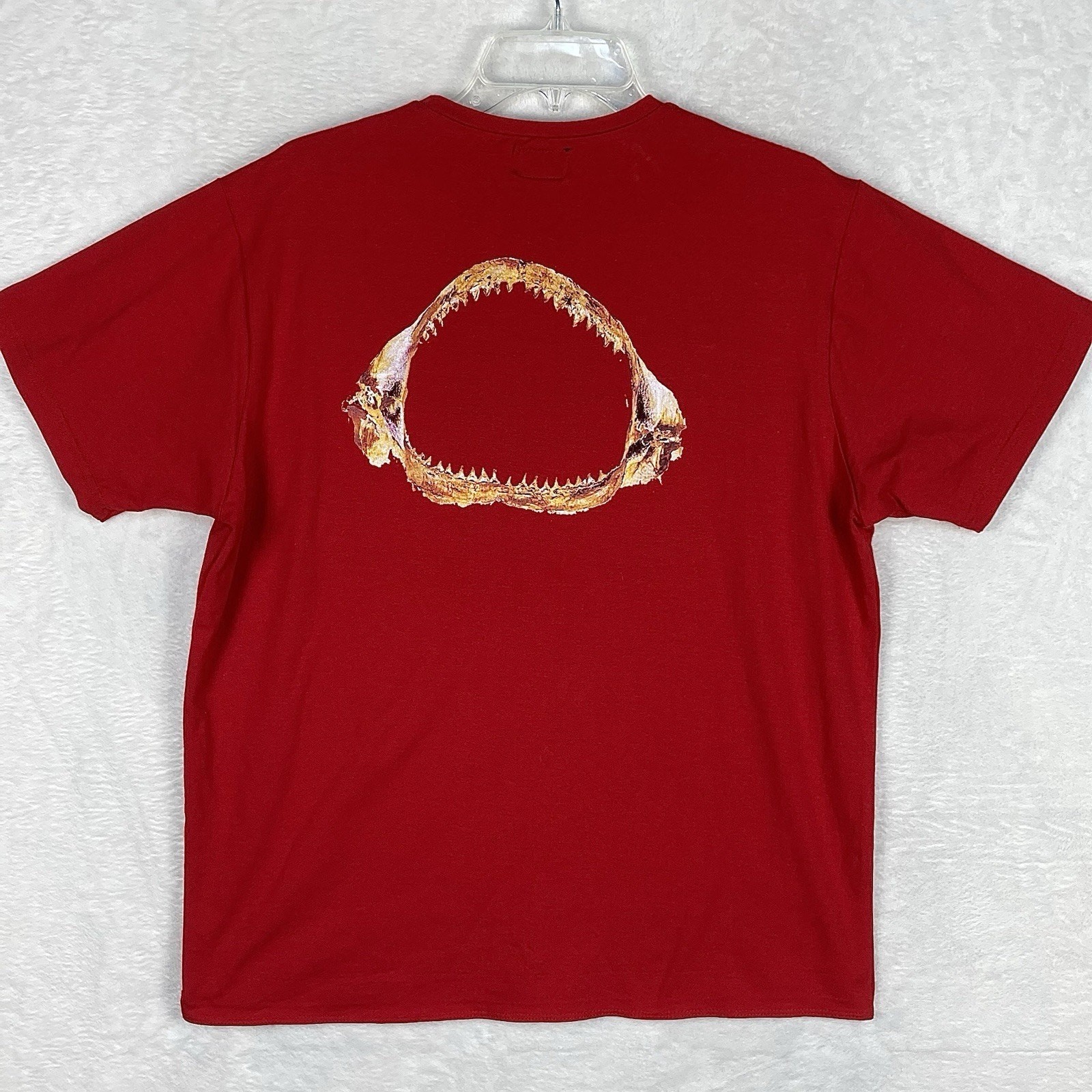 Blankenship Dry Goods Tshirt Men M Red Shark Jaws Elephant Pocketed Surf USA