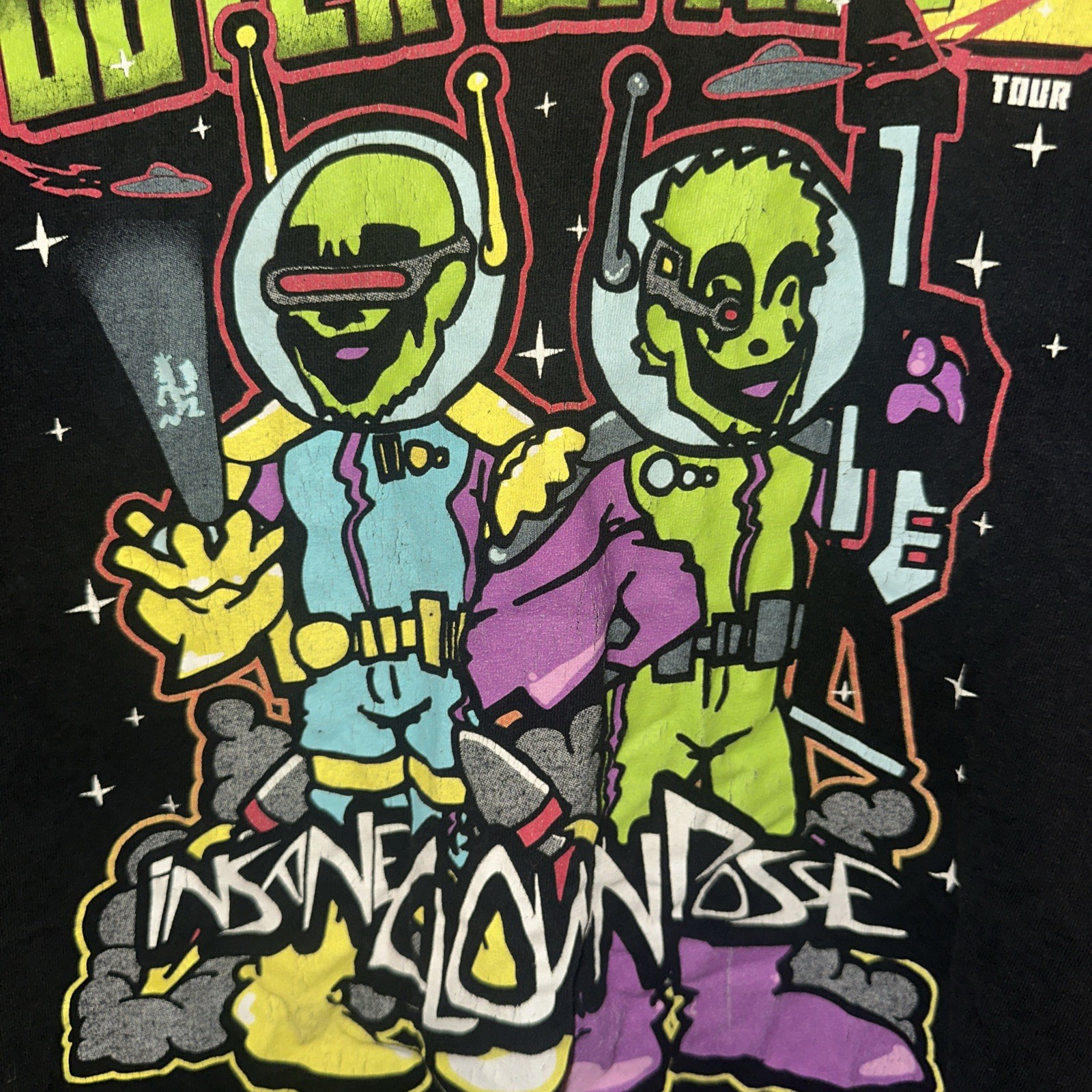 ICP MED T-Shirt Rare NewPSY Wicked Clown&rsquo;s From Outer Space 2 Ouija Macc Twiztid