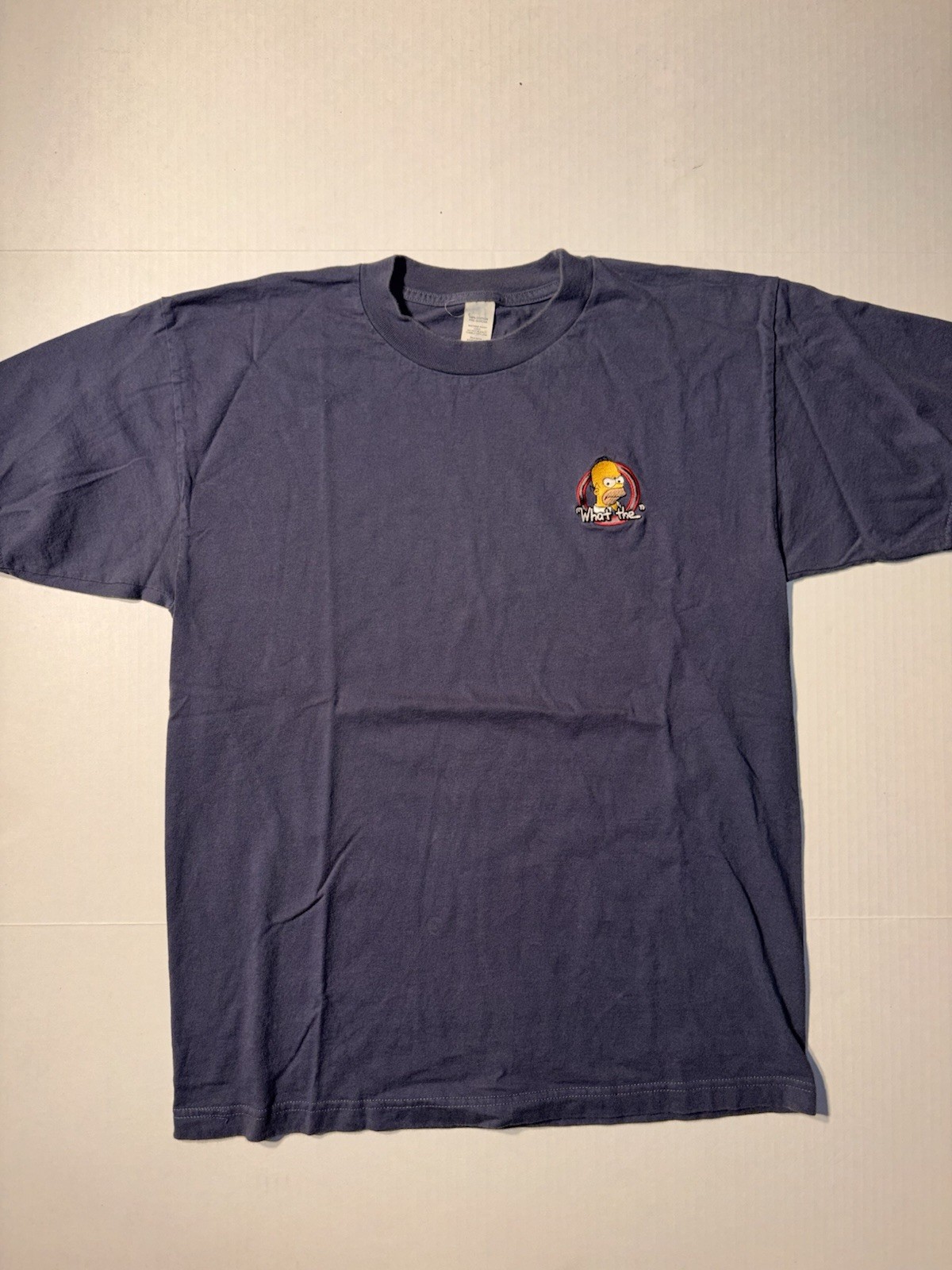 Vtg The Simpsons Homer Simpson Carton TV Promo What The Embroidered 90’s Tshirt