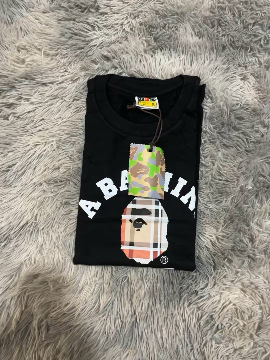 A Bathing Ape BAPE Black Ape Head Logo Graphic Tee Cotton Crew Neck Men&rsquo;s M