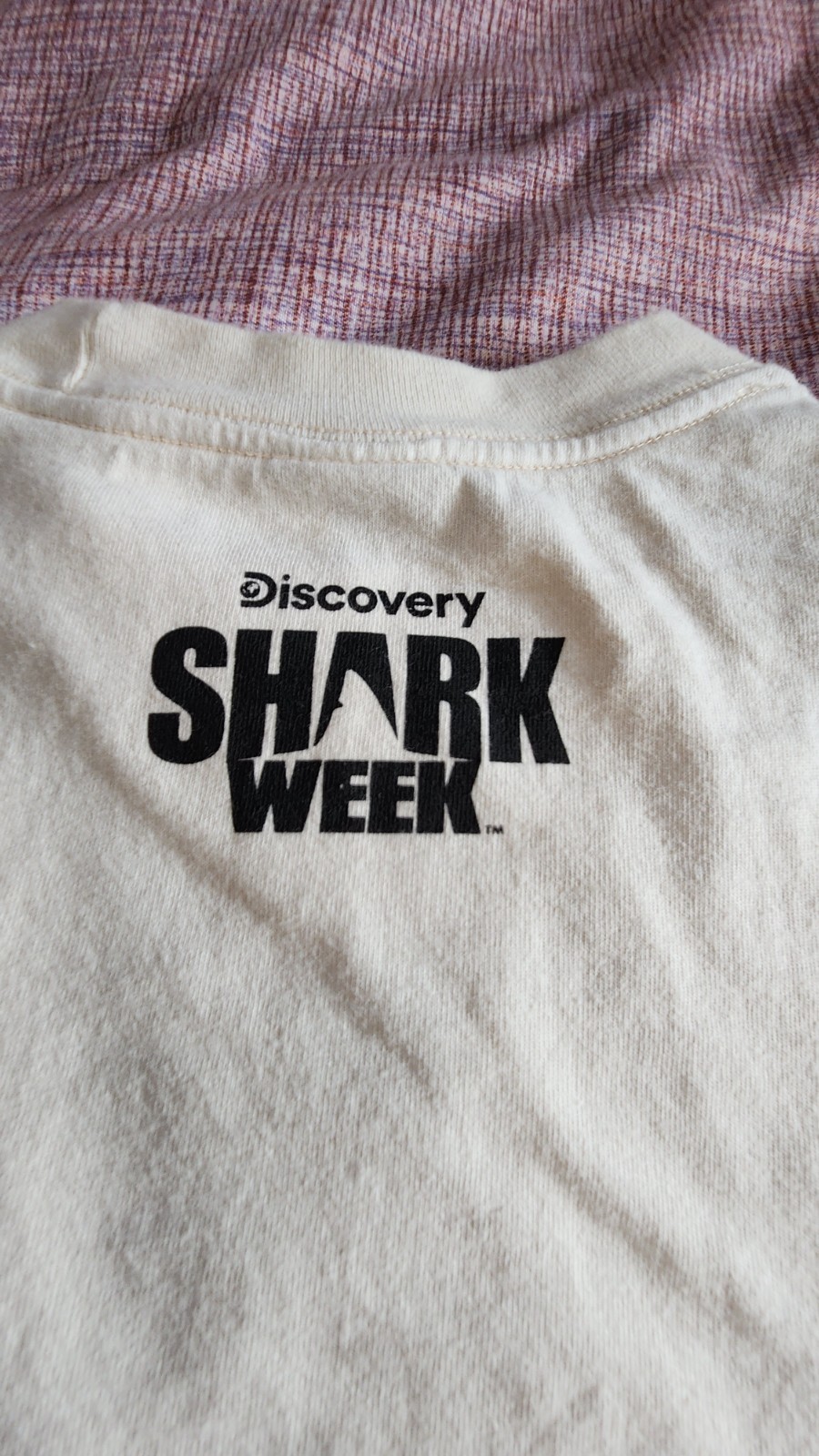 Crazy Shirts Discovery Shark Week Mens Medium Long Sleeve Coconut Dyed NWT