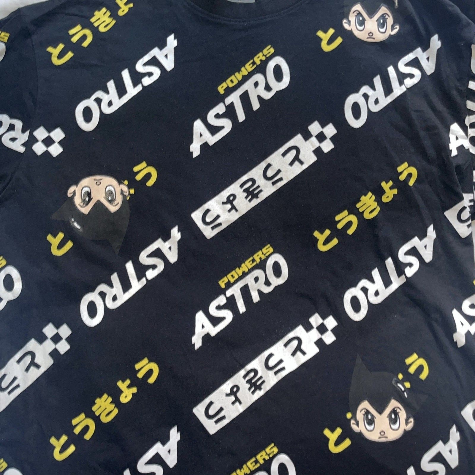 ASTRO BOY X SOUTH POLE TOKYO SIZE 4XB Black White SHIRT ANIME 60s CARTOON JAPAN