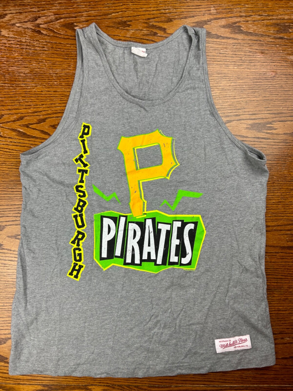 Mitchell & Ness Pittsburgh Pirates Retro Bright Loud Tank Top Sz L MLB Baseball